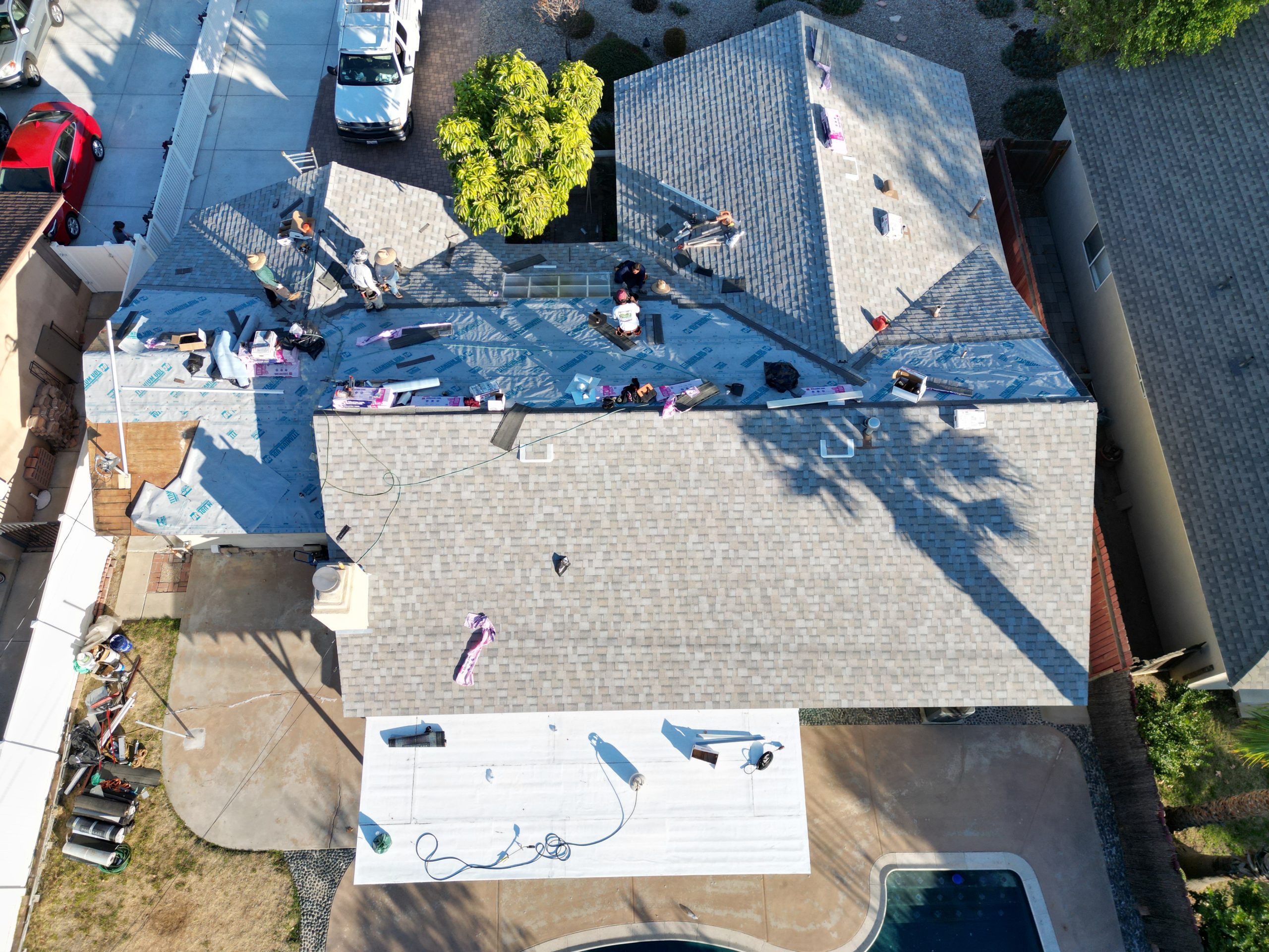 Completed roof replacement in Chatsworth, Los Angeles